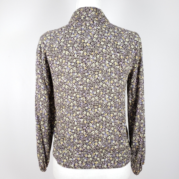 NWOT-LC Lauren Conrad Floral Button Down Blouse - Picture 3 of 6
